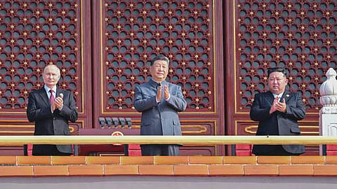 Putin, Xi, Kim display united front in Beijing
