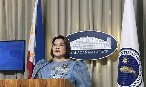 SWEEPING REVIEW. Palace Press Officer Claire Castro holds a media briefing at Malacañan Palace on Wednesday (Sept. 3, 2025). Castro said President Ferdinand R. Marcos Jr. has ordered the sweeping review of the proposed budget of the Department of Public Works and Highways in the 2026 National Expenditure Program. (PNA photo by Ruth Abbey Gita-Carlos)