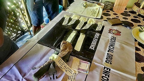Three drug suspects, including a high-value individual, were arrested in a buy-bust operation in Barangay Gines, Janiuay, Iloilo, leading to the seizure of 150 grams of suspected shabu worth P1 million. (Photo courtesy of PRO 6)