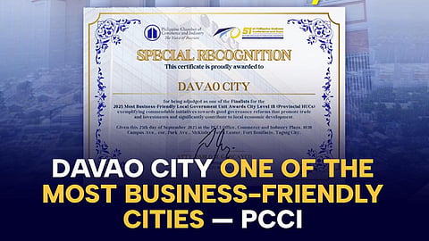 Davao City one of the most business-friendly cities: PCCI