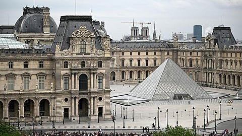 The Louvre Museum is seen in Paris, France, July 26, 2024. (Xinhua)