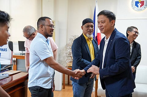 ALL ABOUT SPORTS. Philippine Sports Commission (PSC) Chairman Patrick “Pató” Gregorio welcome Bangsamoro Sports Commission (BSC) officials during their meeting at the Rizal Memorial Sports Complex.