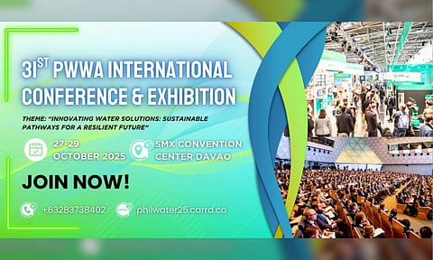 The Philippine Water Works Association (PWWA) has launched the 31st International Conference and Exhibit, set to take place at SMX Lanang, Davao City, from October 27 to 29, 2025. The event will gather water districts, utilities, LGUs, and private sector players to share insights and best practices on sustainable water management. As the country’s leading organization for government and private stakeholders in water supply development, PWWA aims to foster collaboration and innovation in shaping the future of water and sanitation in the Philippines.