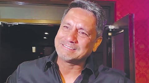 Gomez tears up during media interview