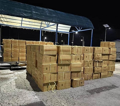ZAMBOANGA. Personnel of the Western Mindanao Naval Command arrest seven individuals and seize some P27.7 million worth of contraband in a law enforcement operation Sunday, November 2, south of Amoyloi Reefs, Ungkaya Pukan, Basilan province.