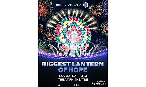 SM City Pampanga to light “Biggest Lantern of Hope”
