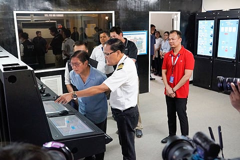 TACLOBAN. President Ferdinand Marcos, Jr., along with DMW Secretary Hans Leo Cacdac, received briefing on technical demonstration of the new advanced simulation systems at the National Maritime Polytechnic, under the leadership of Executive Director Victor Del Rosario, during his first official visit on December 12, 2025. (Photo from NMP)