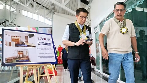 DAVAO. Mindanao Development Authority (MinDA) Secretary Leo Tereso Magno walked with DMW Secretary Hans Leo Cacdac during the launch of the Overseas Filipino Worker (OFW) Airport Lounge at the Davao International Airport.