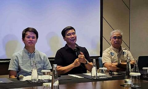Tarlac Governor Christian Yap, BCDA President Jake Bingcang, and PIHABF director Captain Joy Roa, answer questions from officers and members of the Pampanga Press Club during the KapiHann media forum held at Hann Casino Resort on Wednesday. Photo by Chris Navarro