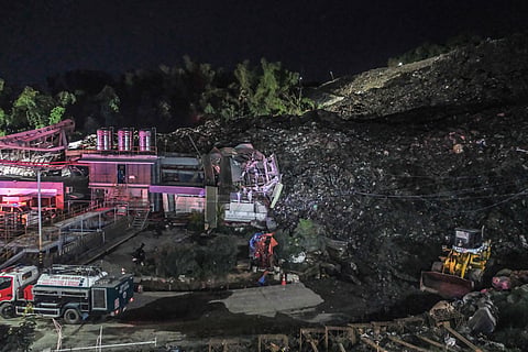 CEBU. One person was reported dead and six others injured after a landfill landslide struck the staff housing area and office of Prime Waste Inc. in Barangay Binaliw on Thursday, January 8, 2026, Cebu City Councilor Dave Tumulak said.