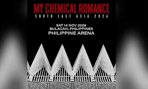 My Chemical Romance has officially announced the postponement of all dates under the My Chemical Romance South East Asia 2026 Tour, as confirmed through the band’s official social media channels. The announcement includes the Philippine stop, originally scheduled for April 25, 2026, at the Philippine Arena in Bulacan.