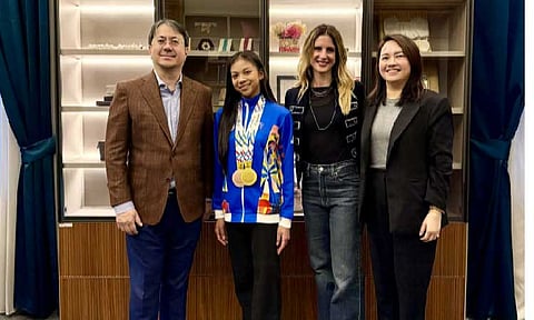 Envoy lauds SEAG gold winner for inspiring young gymnasts to dream