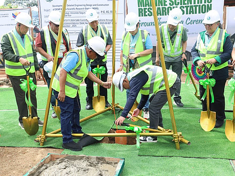 ZAMBOANGA. Officials of the Department of Environment and Natural Resources hold a groundbreaking ceremony on Wednesday, February 11, signaling the start of the construction of a P42 million Marine Scientific Research Station in Lumbal village, Vincenzo Sagun, Zamboanga del Sur.
