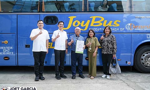 The provincial government of Bataan launches an electrified hybrid bus service in partnership with Genesis Transport Services Inc., offering commuters a cleaner, more energy-efficient, and reliable option to and from Metro Manila via the Parañaque Integrated Terminal Exchange. (Photo courtesy of 1Bataan)