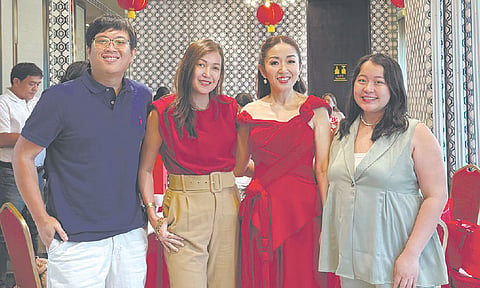 LUNAR NEW YEAR. From left: Luis Quibranza III, Jaja Chiongbian-Rama, Oro China chief executive officer Jennifer Ty and Tiffany N. Lerma.