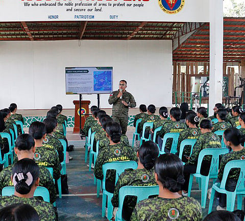 ZAMBOANGA. The 102nd Infantry Brigade facilitates the conduct of one-day immersion and educational engagement to 202 ROTC students from the Dr. Aurelio Mendoza Memorial Colleges ROTC Unit under the 904th Community Defense Center, 9th Regional Community Defense Group, Reserve Command of Philippine Army on Sunday, March 1, in Sanito village, Ipil, Zamboanga Sibugay province.