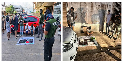 ZAMBOANGA. Lawmen seize some P10.2 million worth of illegal drugs as they arrest three suspects in two anti-drug operations—Canelar village (left photo) and Zone 4 village (right photo) in Zamboanga City on Saturday, March 14.