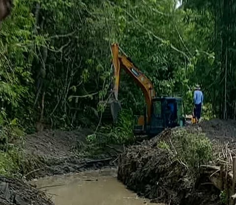 ZAMBOANGA. The National Irrigation Administration completes desilting and widening works along Mine 4 Creek under the Gandiangan Communal Irrigation System in Gandiangan village, Imelda, Zamboanga Sibugay.