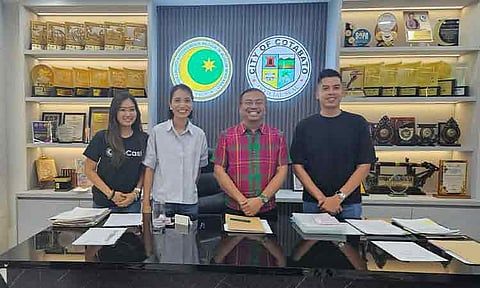 Officials from the Cotabato City Local Government Unit and representatives from GCash led the rollout of cashless payment options in Cotabato City, enabling residents to conveniently pay local taxes and fees through digital channels. From left to right: Account Manager Bappy Vales-Canlas, Regional Sales Head Bea Ranada, Mayor Mohammad Ali "Bruce" Matabalao, and Cluster Business Head Miguel Polido.