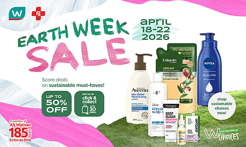 Sustainable choices, greater value at Watsons this Earth Week Sale from April 18 to 22