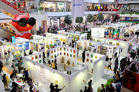 Artworks on display during the Mindanao Art 2025 at SM Lanang.