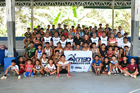 GRASSROOTS TRAINING. Young basketball players join coaches and organizers during the Aktibo Dabawenyo summer clinic in Davao City, part of a citywide program that trains athletes aged 8 to 16 across six barangays. The initiative, backed by the Davao City Sports Development Division, aims to build skills and identify future talents for competitions such as Batang Pinoy.