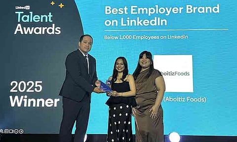 Employer branding excellence. Aboitiz Foods leadership receives the prestigious Best Employer Brand trophy at the 2026 LinkedIn Talent Awards. The award honors the company's "One Aboitiz Foods" initiative, which successfully integrated diverse teams across the region into a unified, high-performing corporate culture.