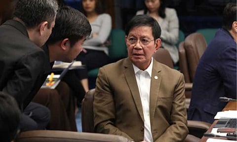 FLOOD CONTROL INQUIRY. Blue Ribbon Committee Chair, Senator Panfilo Lacson, presides over the inquiry on anomalous flood control projects in Bulacan at the Senate in Pasay City on Sept. 18, 2025. Lacson confirmed in the hearing that PHP600 million worth of projects in Bulacan were found under unprogrammed appropriations for 2023. (PNA photo by Avito Dalan)