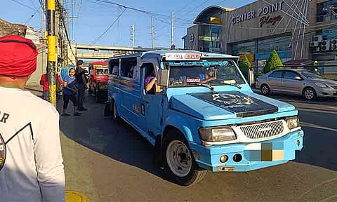 Despite the announced transport strike, many jeepney drivers continue to operate at Matina Crossing in Davao City on March 17, 2026.