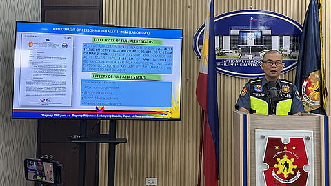 PNP on full alert for Labor Day observation
