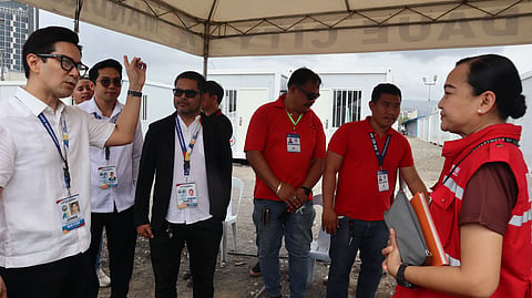 BAYANIHAN HOUSING. Mandaue City Mayor Thadeo Jovito “Jonkie” Ouano leads officials from national and local agencies in the conduct of a joint site inspection at Bayanihan Village in Mandaue City on April 30, 2026, to assess transitional housing for families affected by Typhoon Tino.| DHSUD-7