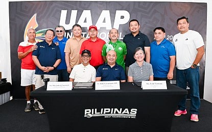 LANDMARK DEAL. The University Athletic Association of the Philippines (UAAP) signed a three-year partnership with Pilipinas Golf Tournaments, Inc. on April 20, 2026. The inaugural UAAP golf tournament will be held at the Tagaytay Midlands in Talisay, Batangas from May 11 to 14. (UAAP photo)