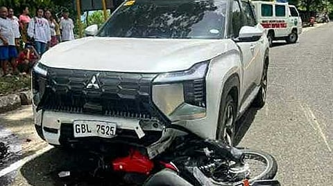 Rider dies after crash with SUV