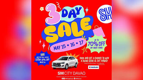 Gala to the max as SM City Davao rolls out 3-Day Sale