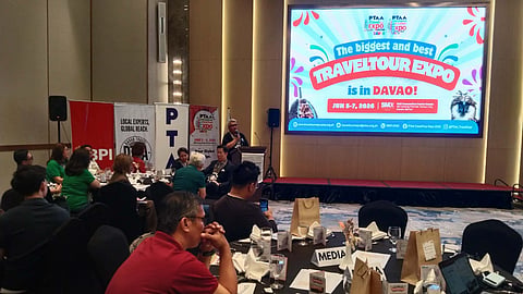 TRAVEL EXPO RETURNS. Tourism stakeholders, travel agencies, airlines, and media representatives attend the launch and press conference for the 33rd International Travel Tour Expo VisMin Edition 2026 on Tuesday, May 20, in Davao City. The three-day expo, set from June 5 to 7 at SMX Convention Center Davao, will feature more than 80 exhibitors offering discounted travel packages and tourism promos.