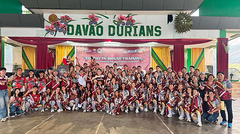 DAVAO CITY CONTINGENT. Members of the Davao City delegation pose for a group photo during a send-off gathering ahead of the 2026 Palarong Pambansa in Agusan del Sur. Davao City accounts for 321 athletes, coaches, chaperons, and officials in the Davao Region delegation.