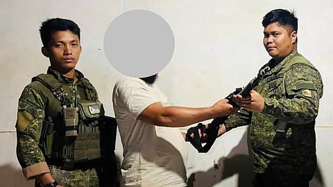 ZAMBOANGA. Troops facilitated the surrender of a caliber .30 M1 Garand rifle after they arrested the suspect behind the indiscriminate firing incident Saturday, May 23, 2026, in Sitio Button, Siganggang village, Pandami, Sulu, preventing further escalation of violence and highlighting the effectiveness of the Rido-Free, Gun-Free, and Peace-Centered Community campaign. (SunStar Zamboanga)