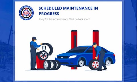 TECHNICAL ISSUES. The Land Transportation Management System (LTMS) website at https://portal.lto.gov.ph/ shows a warning that the platform is down due to ongoing maintenance on Wednesday (June 3, 2026). In an advisory, the Land Transportation Office (LTO) said the LTMS is down due to technical issues and is affecting all services related to the renewal of driver's licenses and vehicle registrations. (Screen capture of LTMS website)