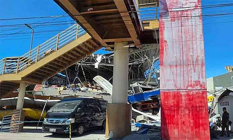 Image shows damage in General Santos City following a magnitude 7.8 earthquake that struck on June 8, 2026. Commercial establishments and infrastructure sustained major damage, with reports indicating at least 37 deaths and hundreds injured.