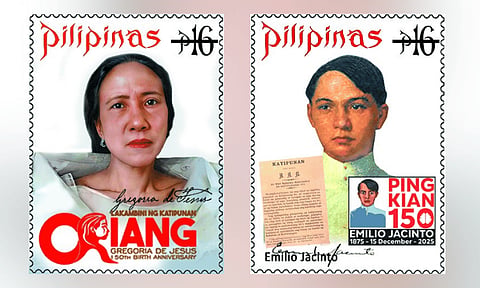 As part of the celebration of the 128th Anniversary of Independence Day, the Philippine Postal Corporation will launch commemorative stamps honoring the 150th birth anniversaries of Gregoria “Oriang” de Jesus and Emilio “Pingkian” Jacinto. The launch will take place at the Activity Area of Robinsons Place Ermita on June 12, 2026.