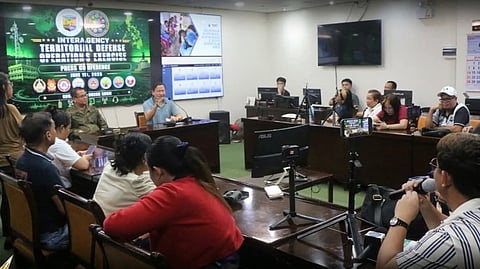 Personnel from the Armed Forces of the Philippines, Philippine National Police, Philippine Coast Guard, Bureau of Fire Protection, Office of Civil Defense, Provincial Government of Iloilo, and local government units prepare for the Interagency Territorial Defense Operations Exercise Pag-ugyon 2026 scheduled on June 16 and 17 in Miagao and San Joaquin, Iloilo, aimed at testing interoperability, operational readiness, and coordinated response to disaster and security-related scenarios.