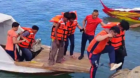 PCG rescues 3 fishermen from burning motorboat