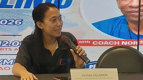 EXPANDED GRASSROOTS BASKETBALL. Alyssa Villamor, assistant zone director for player development of Samahang Basketbol ng Pilipinas Zone 12, discusses the federation's newly launched Under-12 and Under-14 grassroots basketball programs during a Davao Sportswriters Association forum at The Annex of SM City Davao. The expanded age-bracket system aims to identify and develop young Filipino talent earlier and strengthen the pathway to national and international competition.