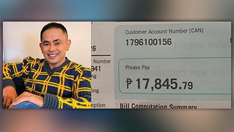 Jayson Gainza also complains
about his electric bill
