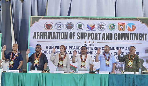 ZAMBOANGA. The 1103rd Infantry Brigade joins the Municipality of Parang in the province of Sulu on July 6, 2026, in the declaration of the town as a Gun-Free and Peace-Centered Community and its recognition for attaining Stable Internal Peace and Security status, reaffirming the Brigade's commitment to sustaining peace and security in the province.
