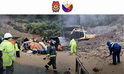 INCREASED PRESENCE. Philippine National Police personnel deployed to a landslide-hit area in this undated photo. PNP chief Gen. Jose Melencio C. Nartatez Jr. on Friday (Aug. 7, 2026) orders all police units in areas affected by weather disturbances to intensify patrols in communities vulnerable to landslides and flooding. (Photo courtesy of PNP)