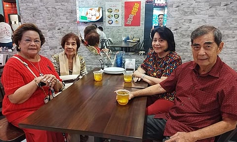 WELCOME. Julita Urbina with media friends CVU, Nelia and Atty. Julius Neri Sr.