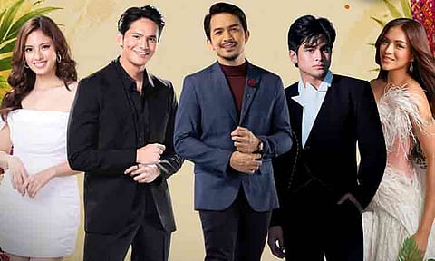 GMA Network artists Ysabel Ortega, Ruru Madrid, Dennis Trillo, Will Ashley, and Mika Salamanca pose for a promotional poster ahead of the Kapuso Mall Show scheduled for tomorrow, August 15, 2026, at 4:00 P.M. at the Ayala Malls Abreeza Activity Center in Davao City, Philippines. Trillo, Madrid, and Ortega headline the upcoming television drama Hari ng Tondo, while Ashley and Salamanca star in the upcoming series Delivery Boi. The free public event is organized by GMA Regional TV and Synergy as part of the city's annual Kadayawan Festival celebrations.