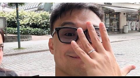 EA’s wedding ring falls inside plane