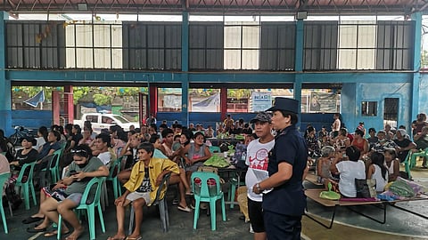 Police Major Shella Mae Sangrines, acting chief of the City Community Affairs and Development Unit and spokesperson of the Iloilo City
Police Office, checks on residents staying at temporary evacuation
centers in Barangays Balabago and Calubihan in Jaro District and
Barangay Bakhaw in Mandurriao District, Iloilo City, on August 18,
2026, as police strengthened preparedness and response measures amid flooding caused by the Southwest Monsoon and the monitoring of two loW pressure areas. (Photo courtesy of Iloilo City Police Office)